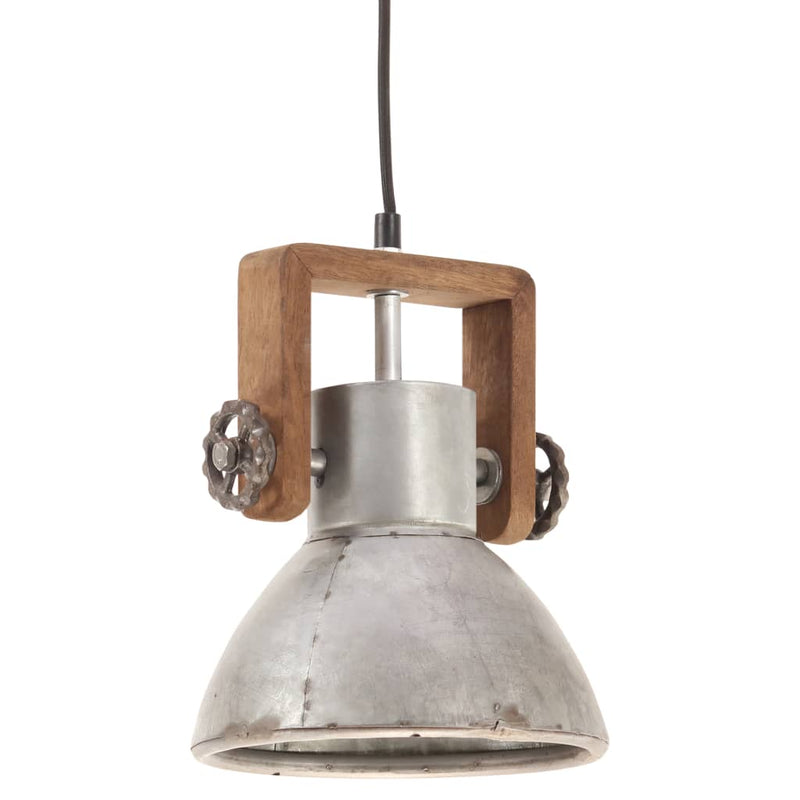 Load image into Gallery viewer, Vidaxl hanglamp industrieel rond 25 w e27 19 cm zilverkleurig