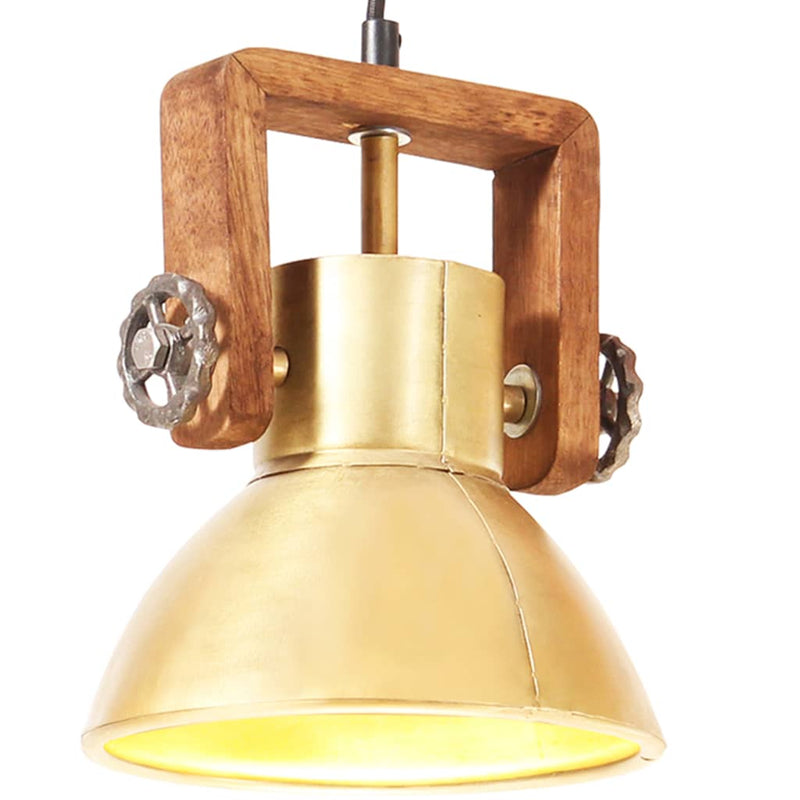 Afbeelding laden in galerijviewer, Vidaxl hanglamp industrieel rond 25 w e27 19 cm messingkleurig