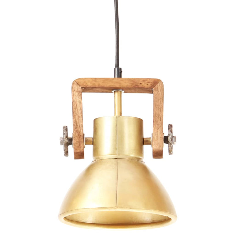 Afbeelding laden in galerijviewer, Vidaxl hanglamp industrieel rond 25 w e27 19 cm messingkleurig