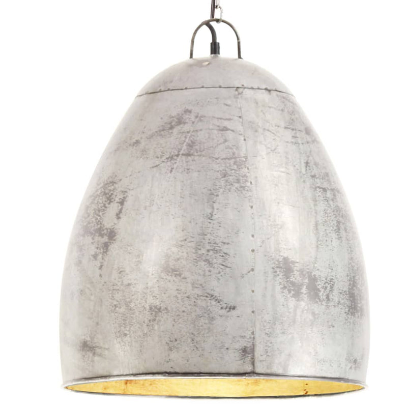 Load image into Gallery viewer, Vidaxl hanglamp industrieel rond 25 w e27 42 cm zilverkleurig