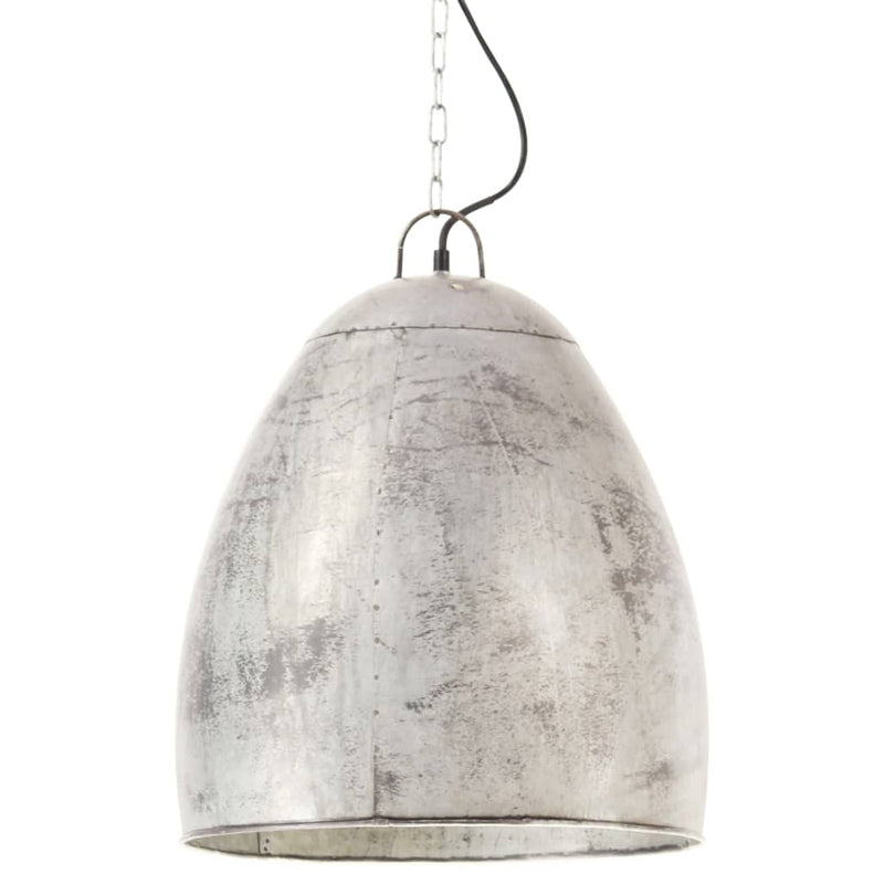 Load image into Gallery viewer, Vidaxl hanglamp industrieel rond 25 w e27 42 cm zilverkleurig