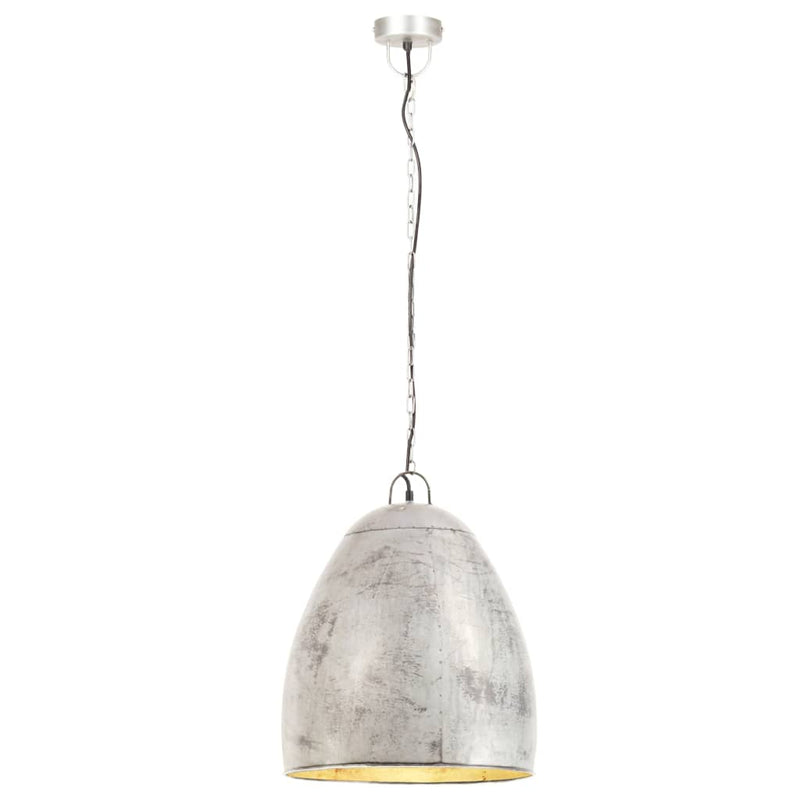 Load image into Gallery viewer, Vidaxl hanglamp industrieel rond 25 w e27 42 cm zilverkleurig