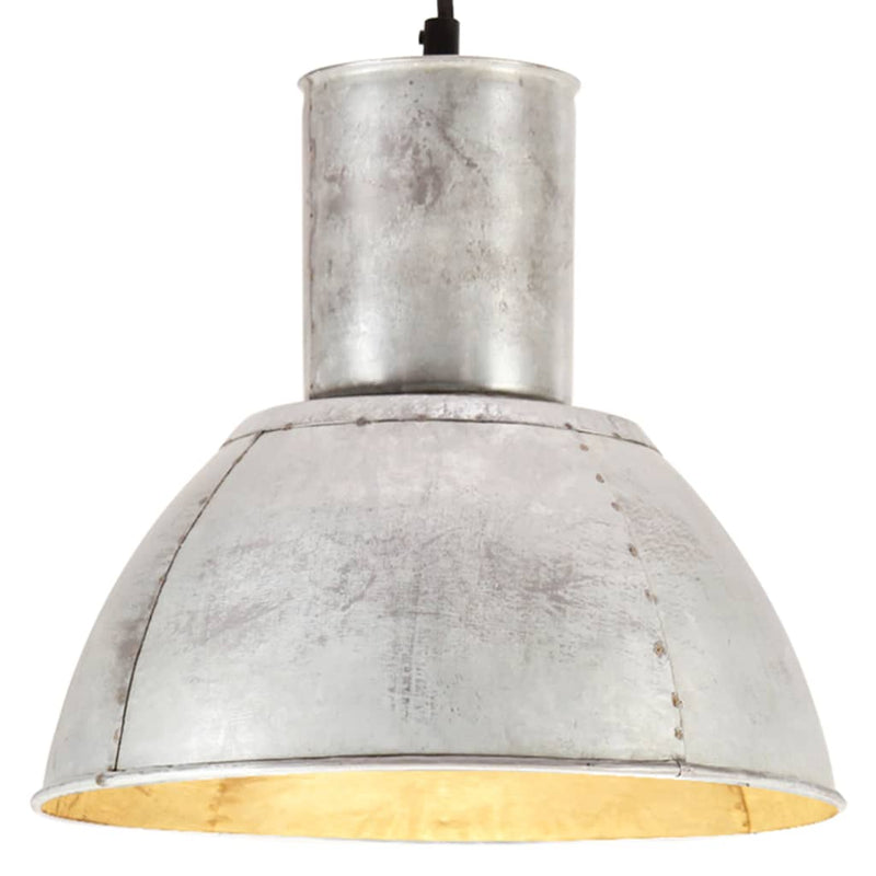 Afbeelding laden in galerijviewer, Vidaxl hanglamp rond 25 w e27 28,5 cm zilverkleurig