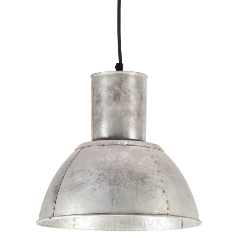 Afbeelding laden in galerijviewer, Vidaxl hanglamp rond 25 w e27 28,5 cm zilverkleurig