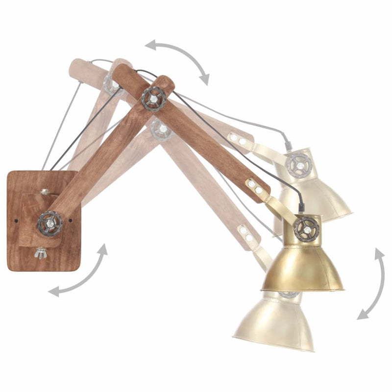 Afbeelding laden in galerijviewer, Vidaxl wandlamp industrieel rond e27 messingkleurig
