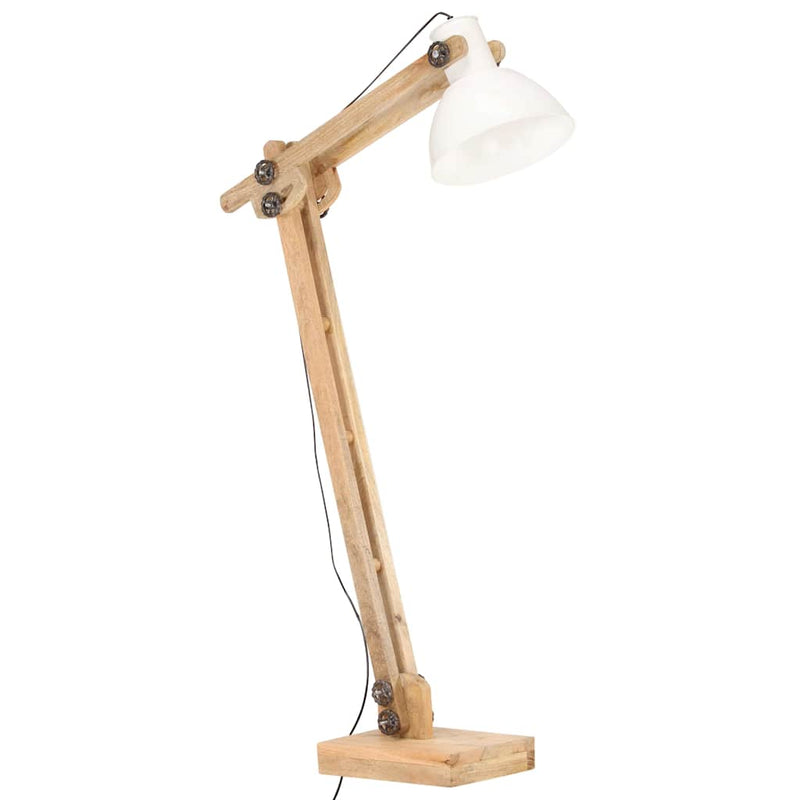 Chargez l'image dans la visionneuse de la galerie, Vidaxl vloerlamp e27 massief mangohout wit