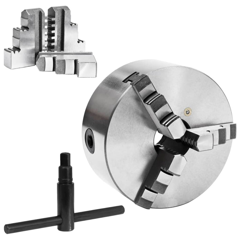 Load image into Gallery viewer, Vidaxl klauwplaat met 3 bekken zelfcentrerend 160 mm staal