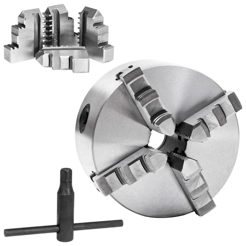 Load image into Gallery viewer, Vidaxl klauwplaat met 4 bekken zelfcentrerend 125 mm staal