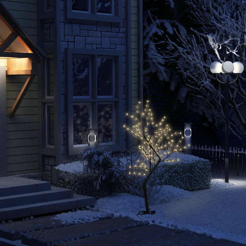 Load image into Gallery viewer, VidaXL Kerstboom 128 LED's warmwit licht kersenbloesem 120 cm