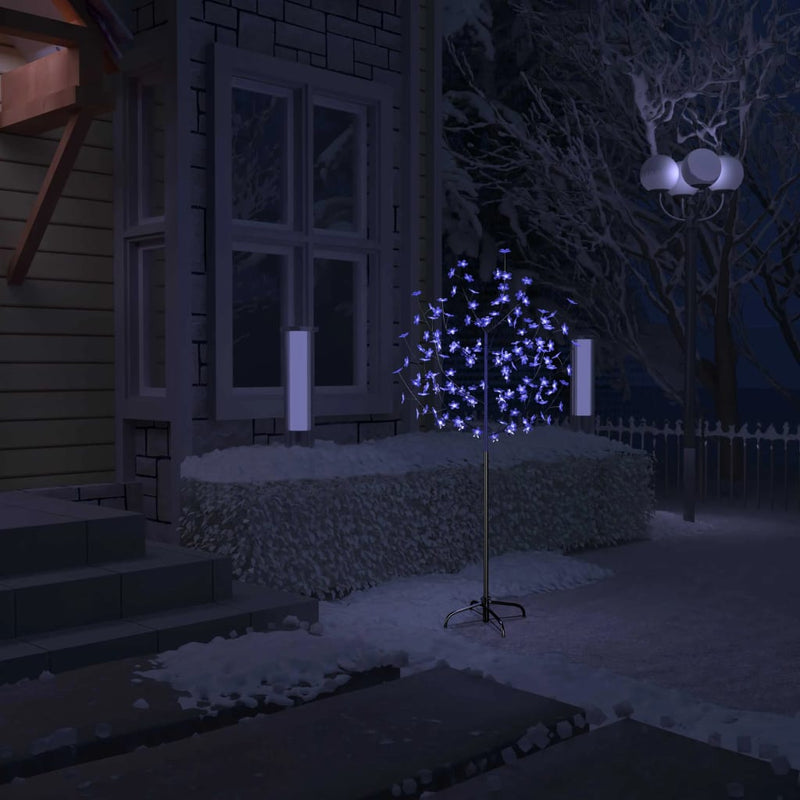 Load image into Gallery viewer, VidaXL Kerstboom 120 LED's blauw licht kersenbloesem 150 cm
