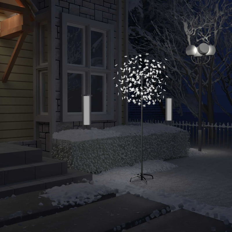 Load image into Gallery viewer, Vidaxl kerstboom 200 led's koudwit licht kersenbloesem 180 cm