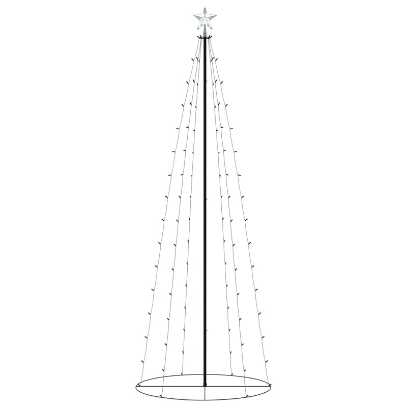 Load image into Gallery viewer, VidaXL Kegelkerstboom 100 warmwitte LED's 70x180 cm