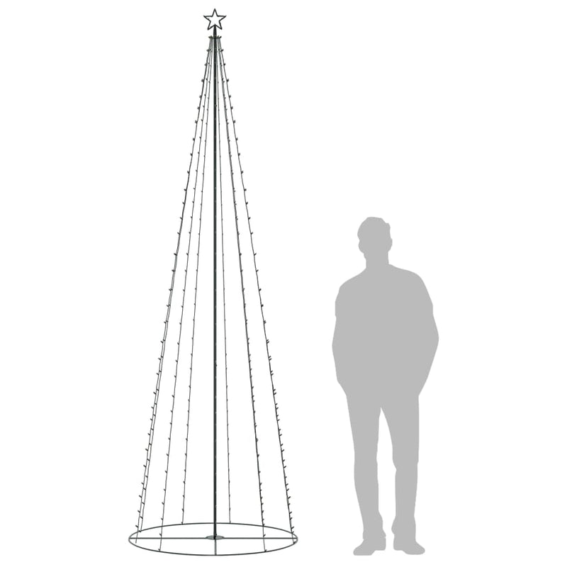 Load image into Gallery viewer, VidaXL Kegelkerstboom 330 meerkleurige LED's 100x300 cm