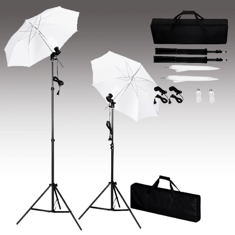 Load image into Gallery viewer, VidaXL Fotostudioset met achtergrond, lampen en paraplu's