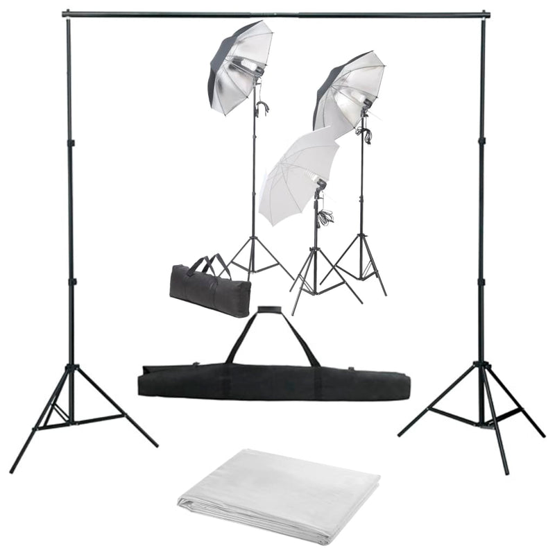 Load image into Gallery viewer, Vidaxl fotostudioset met verlichtingsset en achtergrond