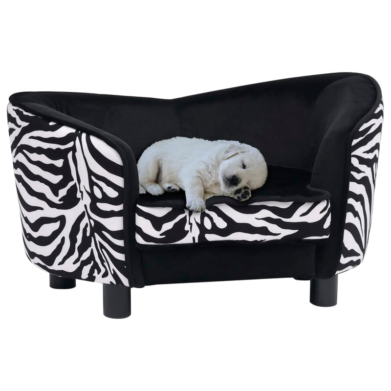 Load image into Gallery viewer, Vidaxl hondenbank 68x38x38 cm pluche zwart