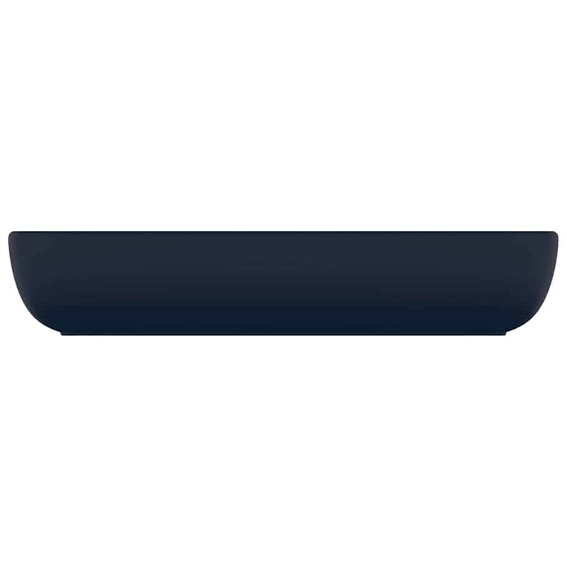 Afbeelding laden in galerijviewer, Vidaxl wastafel rechthoekig 71x38 cm keramiek mat donkerblauw