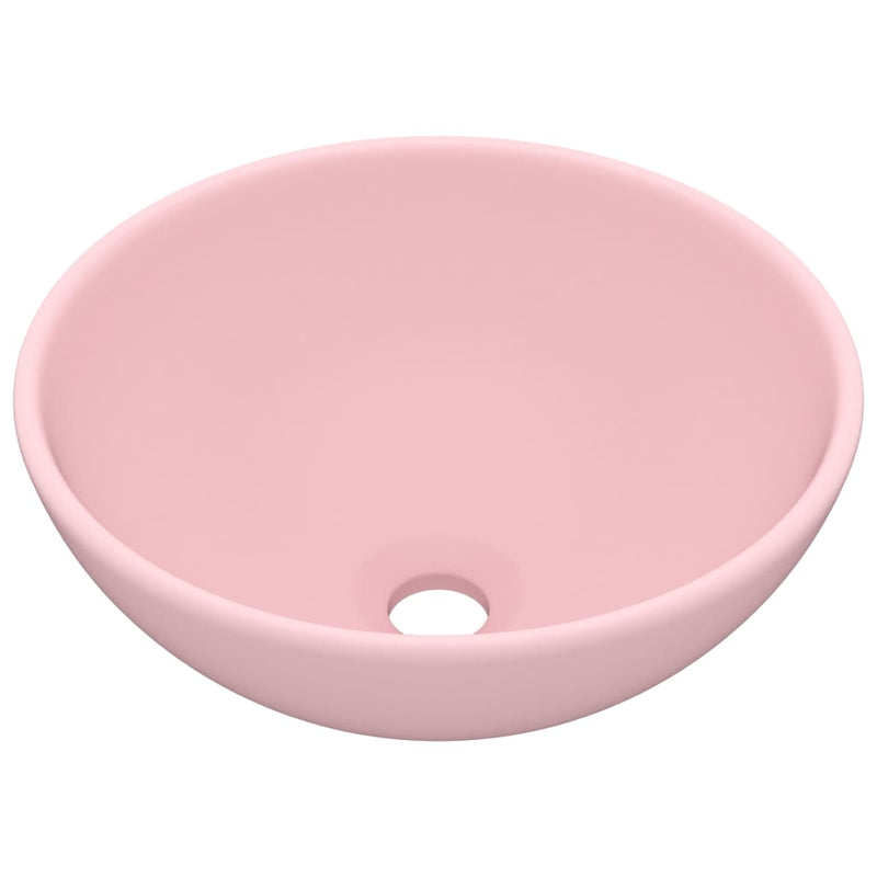 Load image into Gallery viewer, Vidaxl wastafel rond 32,5x14 cm keramiek matroze