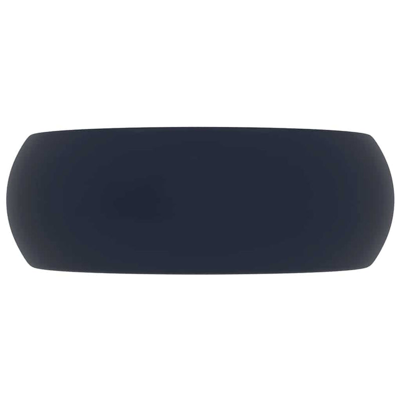 Load image into Gallery viewer, Vidaxl wastafel rond 40x15 cm keramiek mat donkerblauw