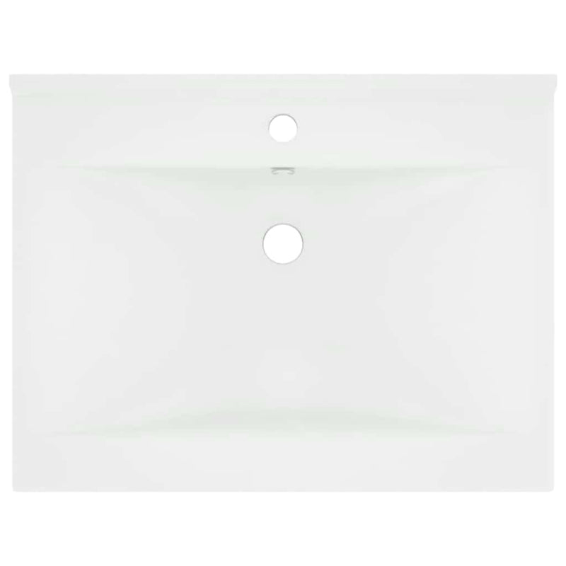 Load image into Gallery viewer, Vidaxl wastafel met kraangat 60x46 cm keramiek matwit