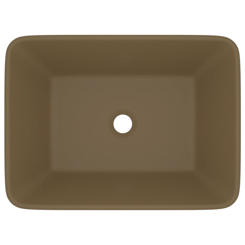 Load image into Gallery viewer, Vidaxl wastafel 41x30x12 cm keramiek matcrème