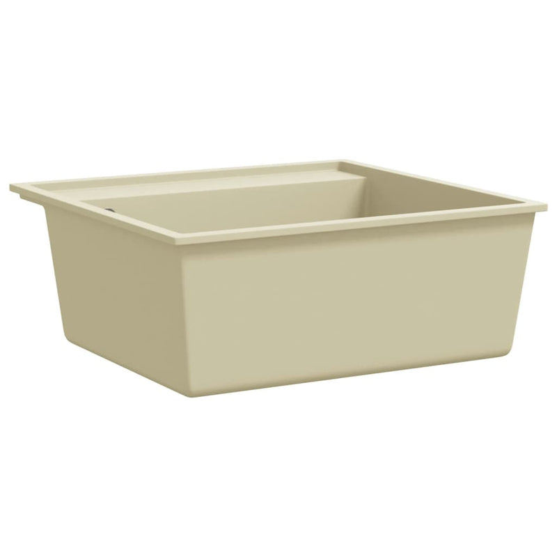 Laden Sie das Bild in Galerie -Viewer, Vidaxl gootsteen met overloopgat graniet beige