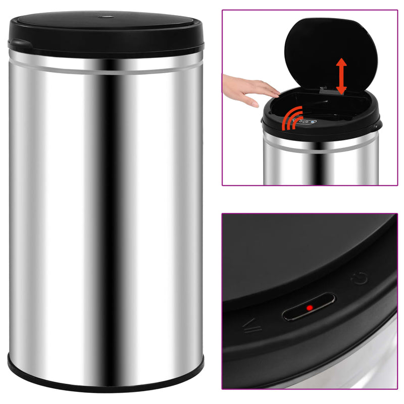Load image into Gallery viewer, Vidaxl prullenbak met automatische sensor 60 l roestvrij staal