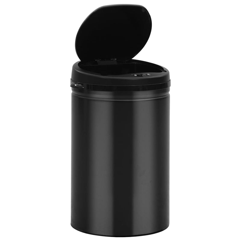 Load image into Gallery viewer, Vidaxl prullenbak met automatische sensor 30 l koolstofstaal zwart