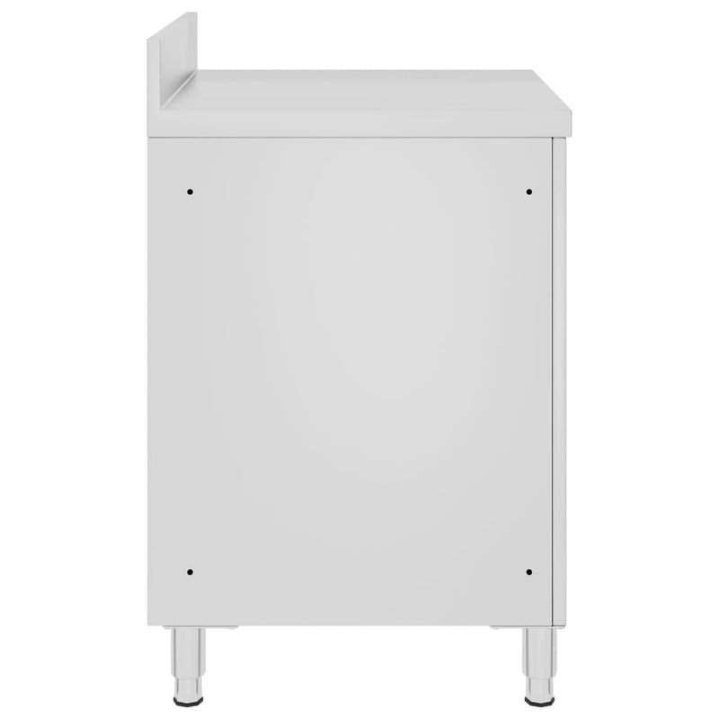 Load image into Gallery viewer, Vidaxl werktafel met kast commercieel 60x60x96 cm roestvrij staal