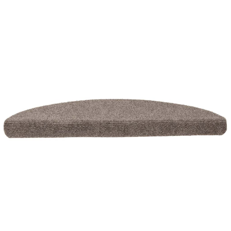 Load image into Gallery viewer, Vidaxl trapmatten zelfklevend 15 stuks 56x17x3 cm beige halfrond
