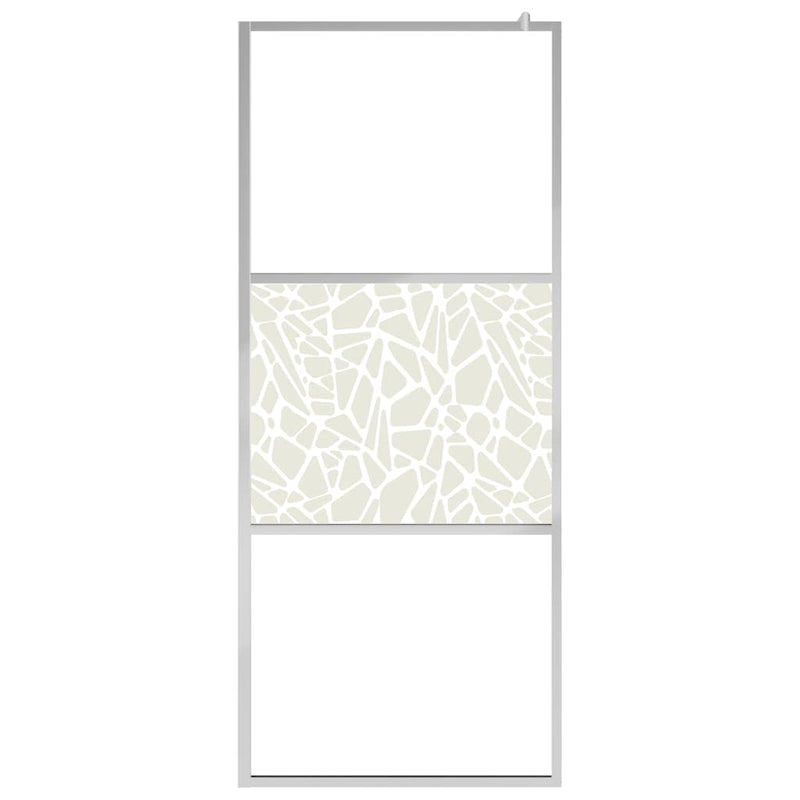 Load image into Gallery viewer, Vidaxl inloopdouchewand met stenenmotief 80x195 cm esg-glas