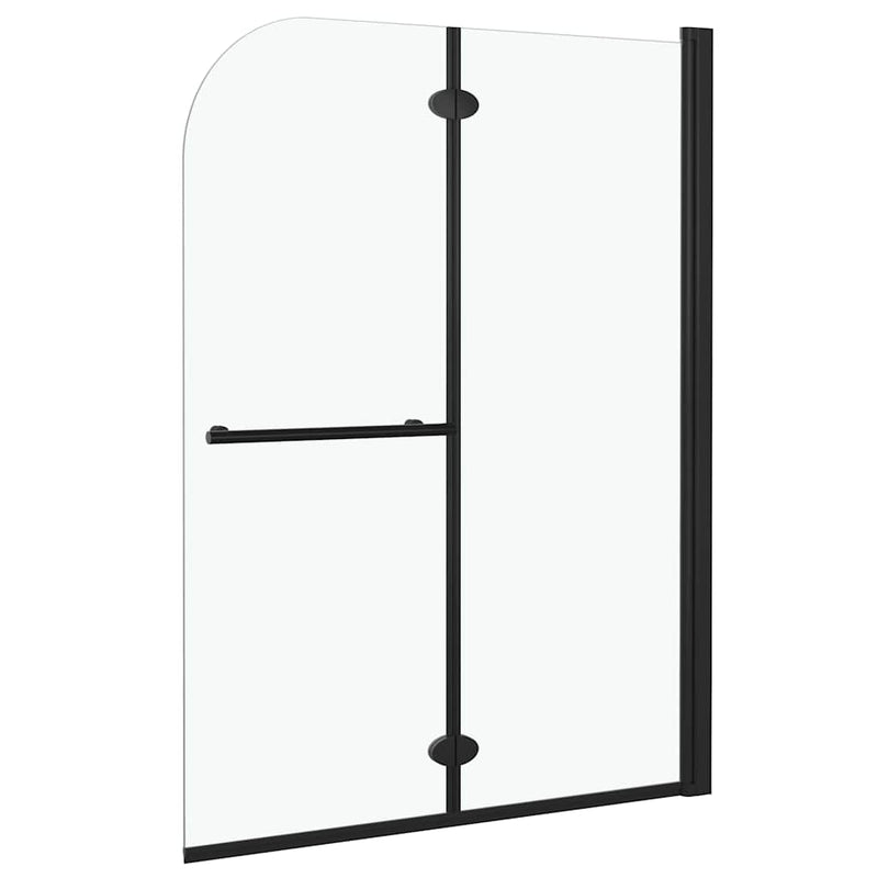ギャラリービューアに画像をロードする, Vidaxl douchewand inklapbaar 2 panelen 95x140 cm esg zwart