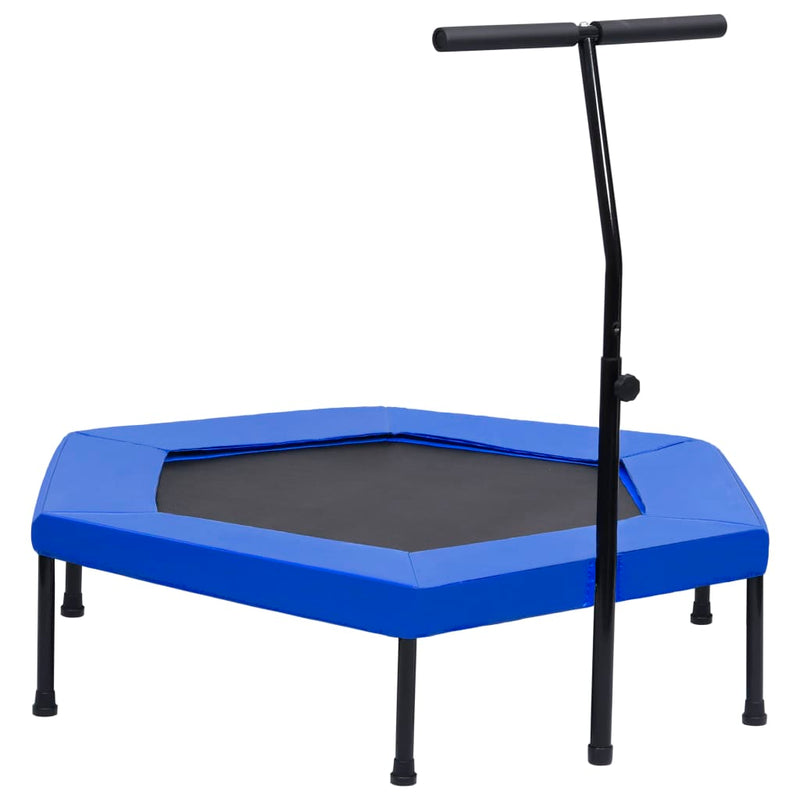Cargue la imagen en el visor de la galería, VidaXL Fitnesstrampoline met handgreep veiligheidsmat zeshoekig 122 cm