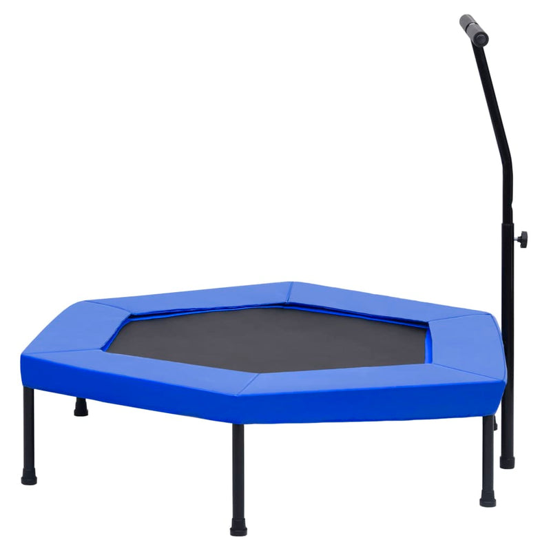 Cargue la imagen en el visor de la galería, VidaXL Fitnesstrampoline met handgreep veiligheidsmat zeshoekig 122 cm