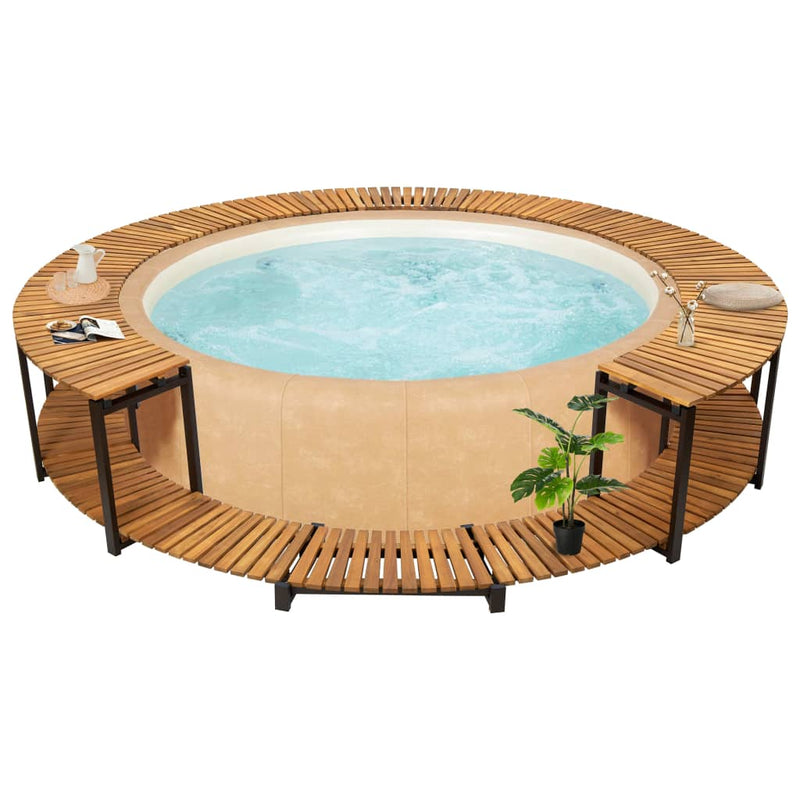 Load image into Gallery viewer, VidaXL Spa-ombouw 273x53 cm massief acaciahout