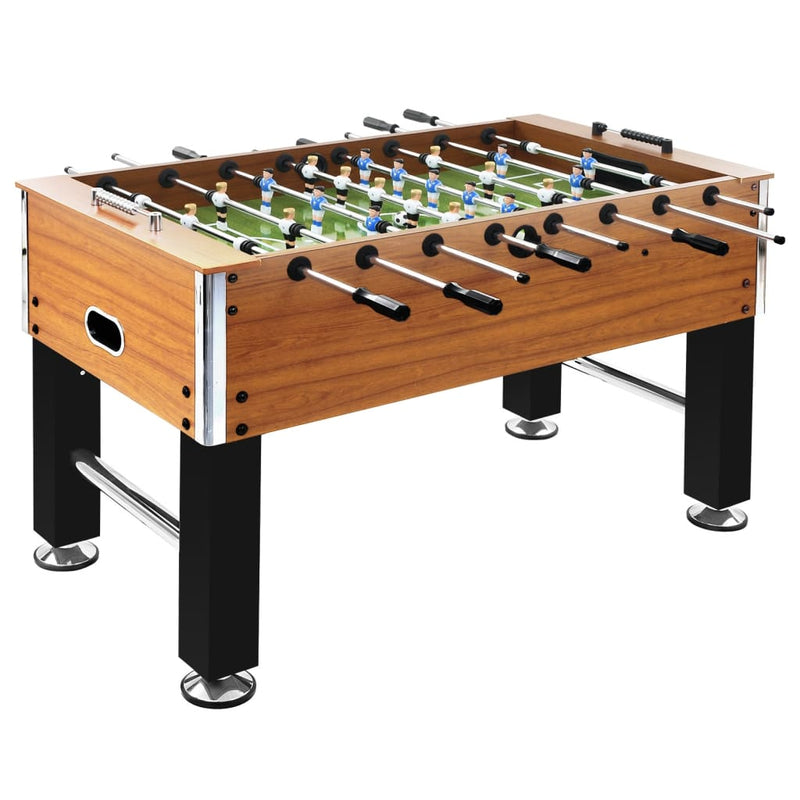 Load image into Gallery viewer, VidaXL Voetbaltafel 60 kg 140x74,5x87,5 cm staal lichtbruin en zwart