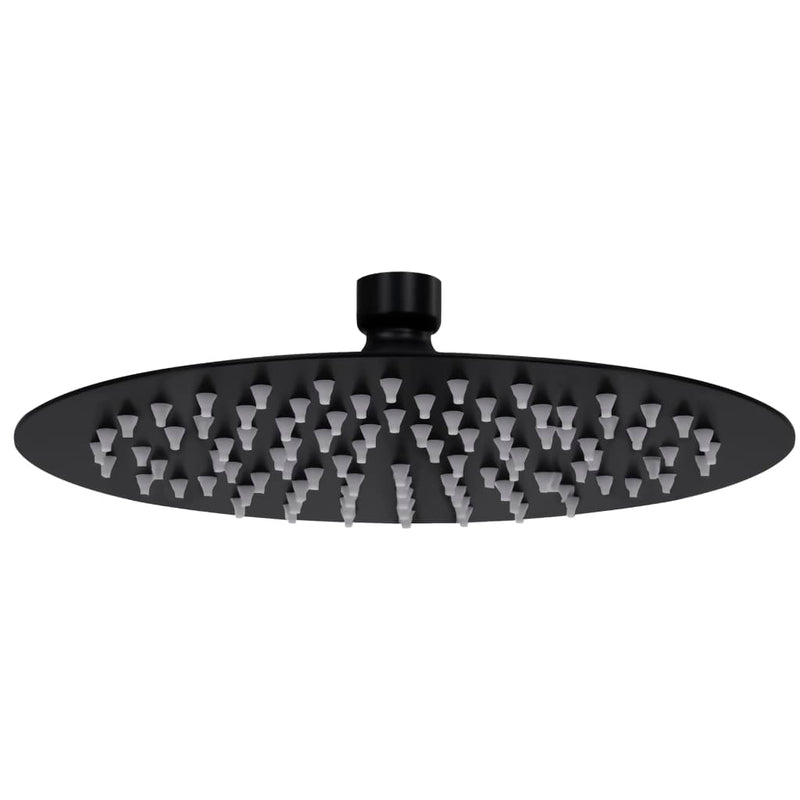 Load image into Gallery viewer, Vidaxl regendouchekop rond 20 cm roestvrij staal zwart