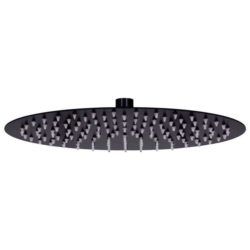 Load image into Gallery viewer, Vidaxl regendouchekop rond 30 cm roestvrij staal zwart