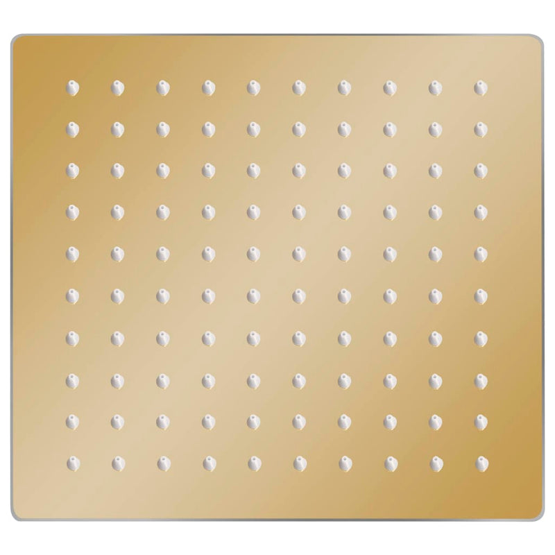 Afbeelding laden in galerijviewer, Vidaxl regendouchekop vierkant 20x20 cm roestvrij staal goudkleurig