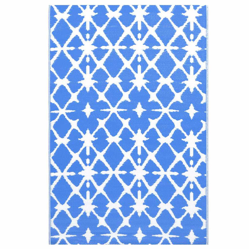Chargez l'image dans la visionneuse de la galerie, Vidaxl buitenkleed arakil 190x290 cm pp blauw en wit