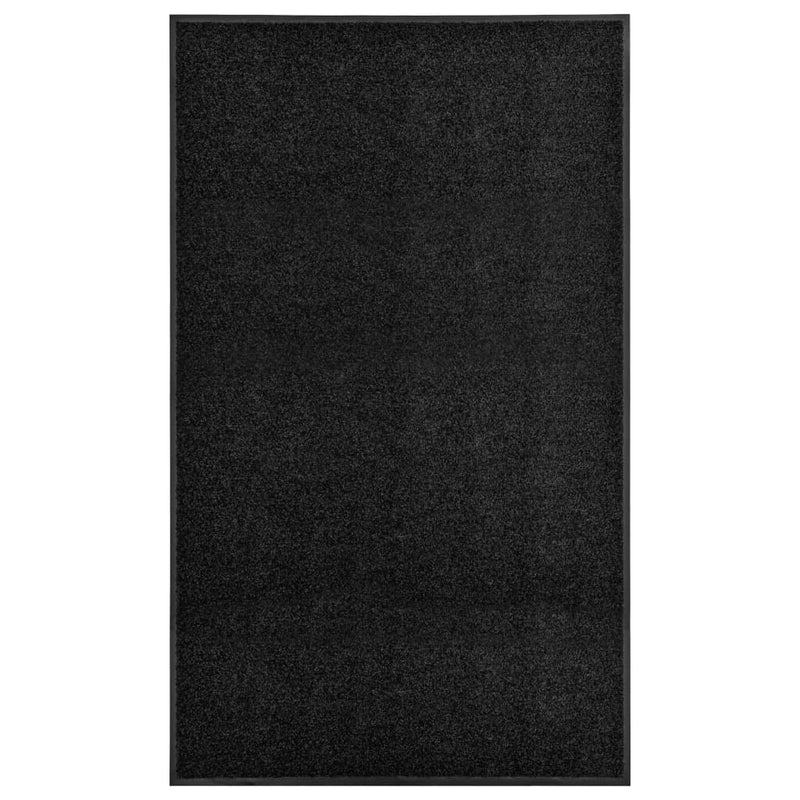 Load image into Gallery viewer, Vidaxl deurmat wasbaar 90x150 cm zwart