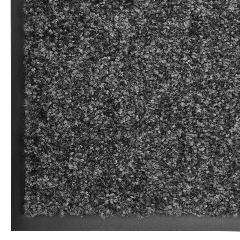 Load image into Gallery viewer, Vidaxl deurmat wasbaar 90x150 cm antraciet