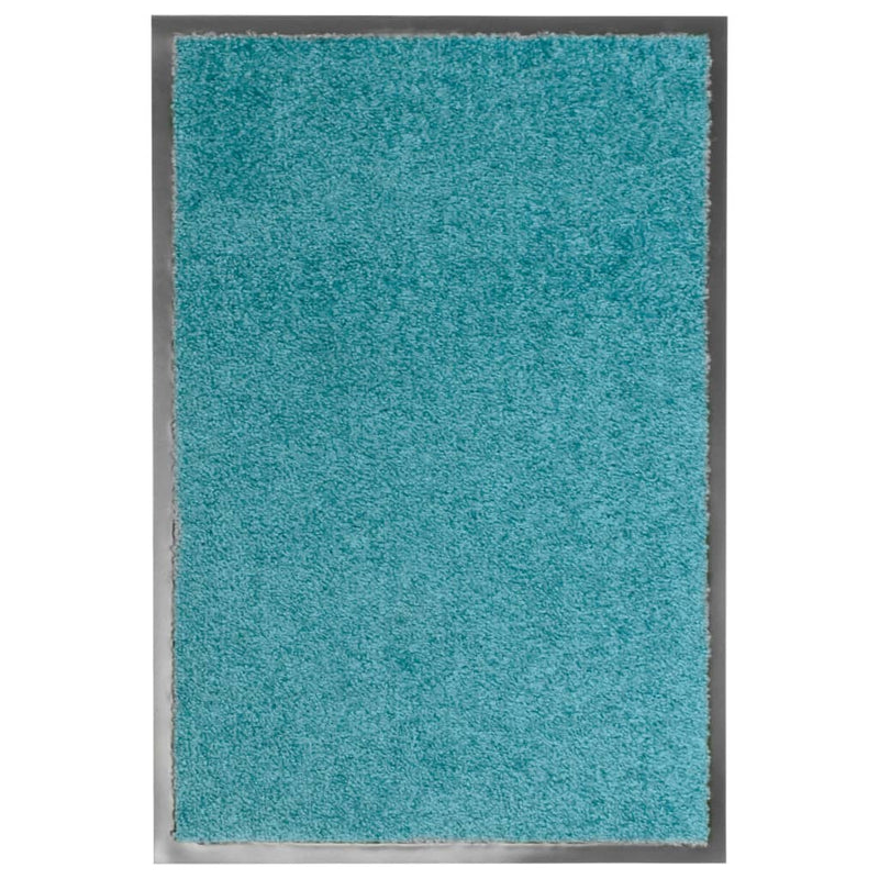 Load image into Gallery viewer, Vidaxl deurmat wasbaar 40x60 cm cyaan