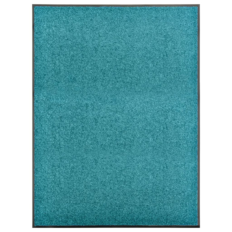 Load image into Gallery viewer, Vidaxl deurmat wasbaar 90x120 cm cyaan
