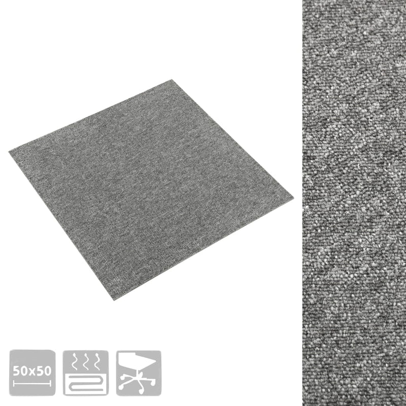 Load image into Gallery viewer, Vidaxl tapijttegels 20 st 5 m² 50x50 cm grijs
