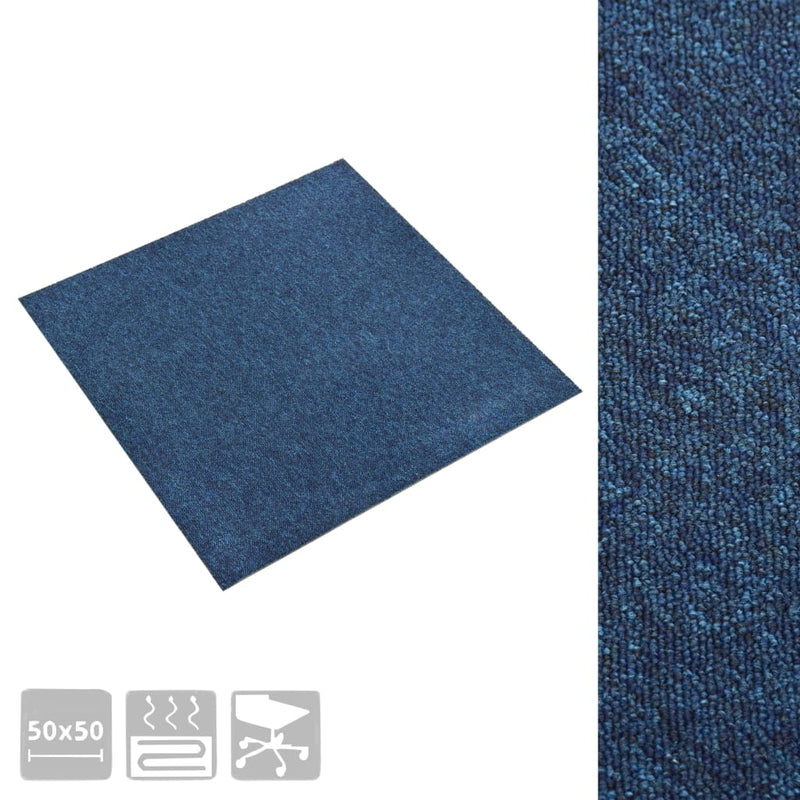 Load image into Gallery viewer, Vidaxl tapijttegels 20 st 5 m² 50x50 cm donkerblauw