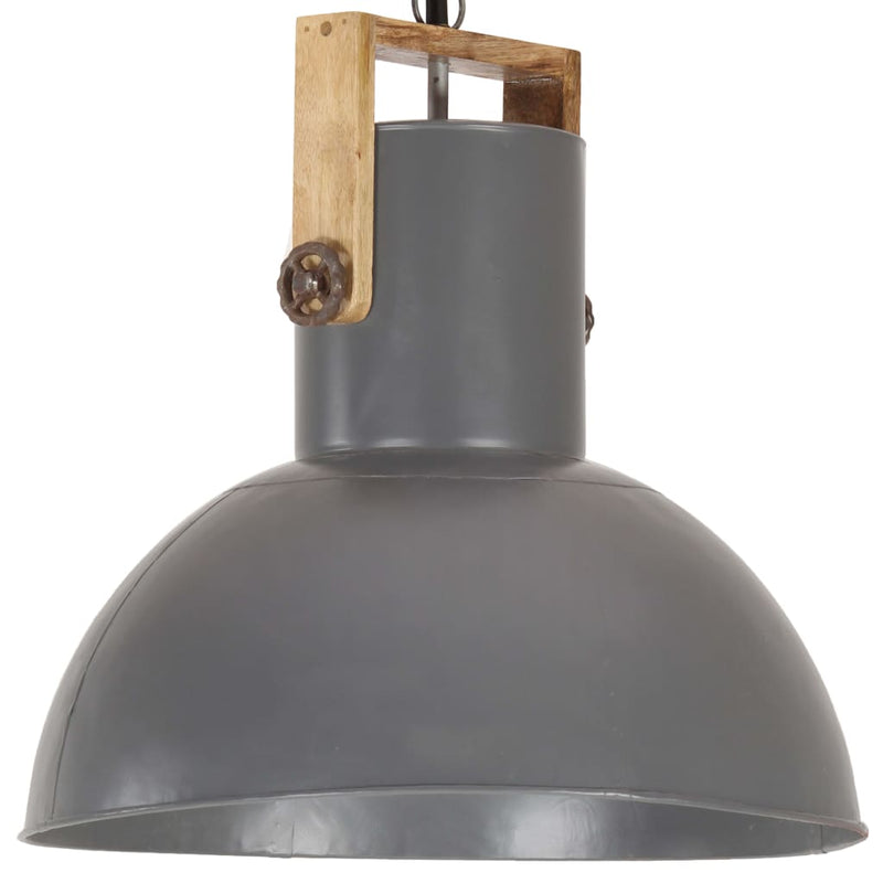 Load image into Gallery viewer, Vidaxl hanglamp industrieel rond 25 w e27 52 cm mangohout grijs