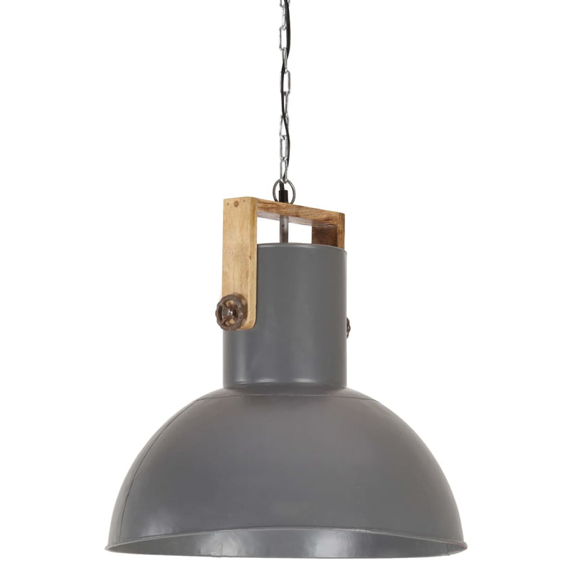 Load image into Gallery viewer, Vidaxl hanglamp industrieel rond 25 w e27 52 cm mangohout grijs