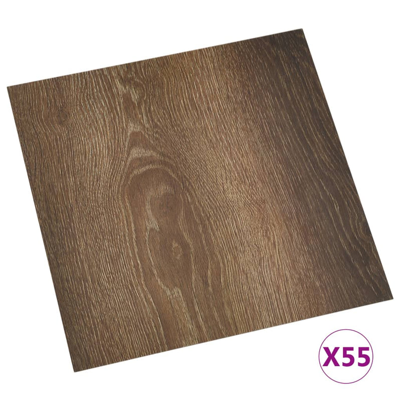 Load image into Gallery viewer, Vidaxl vloerplanken zelfklevend 55 st 5,11 m² pvc bruin