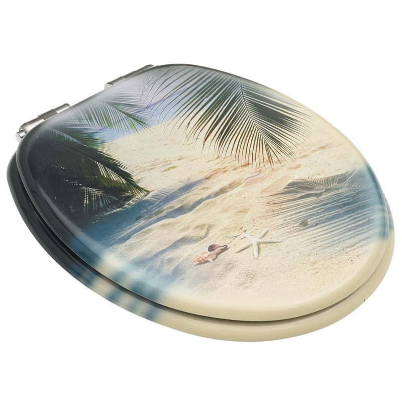 Load image into Gallery viewer, Vidaxl toiletbrillen met soft-close deksel 2 st strand mdf